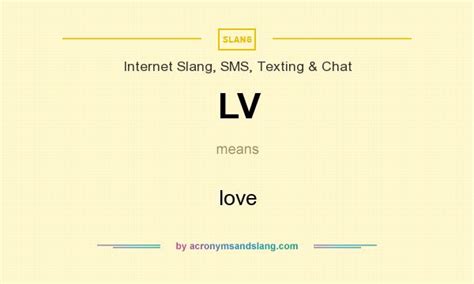 lv urban dictionary|lv meaning in chat.